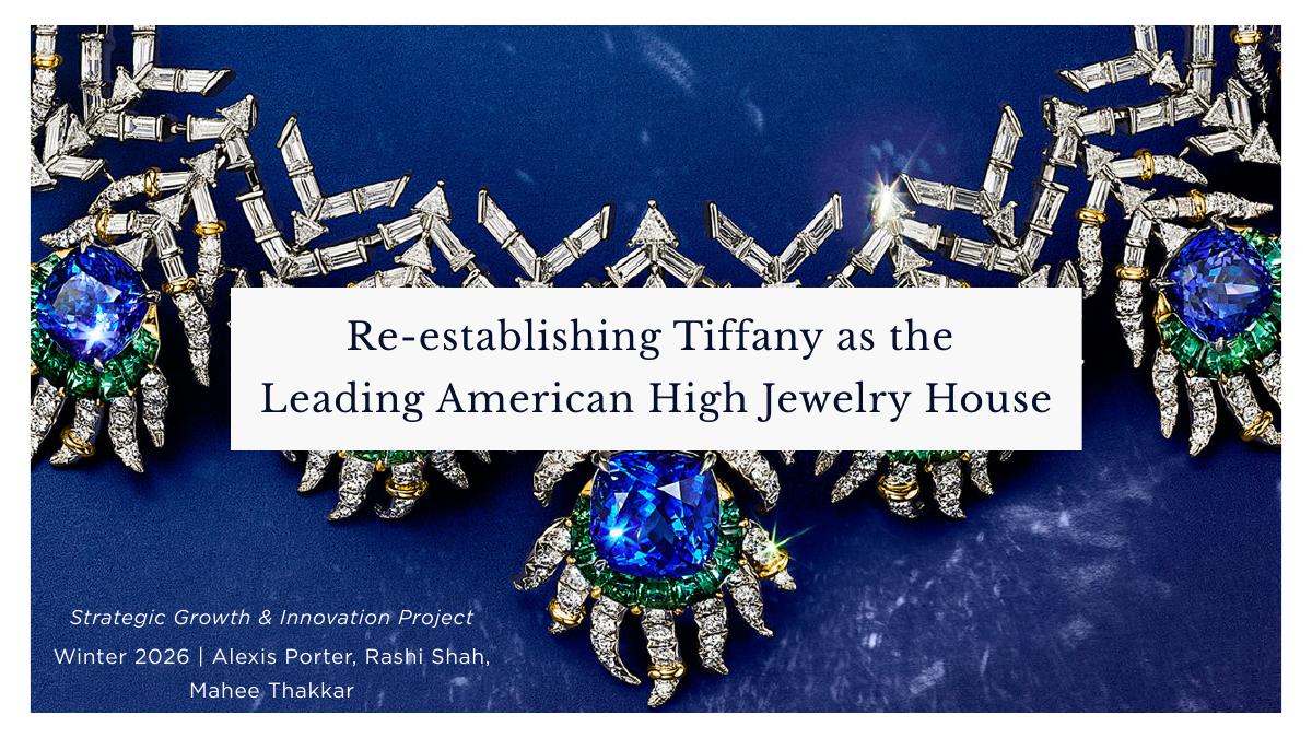 Tiffany and Co high jewelry repositioning presentation cover